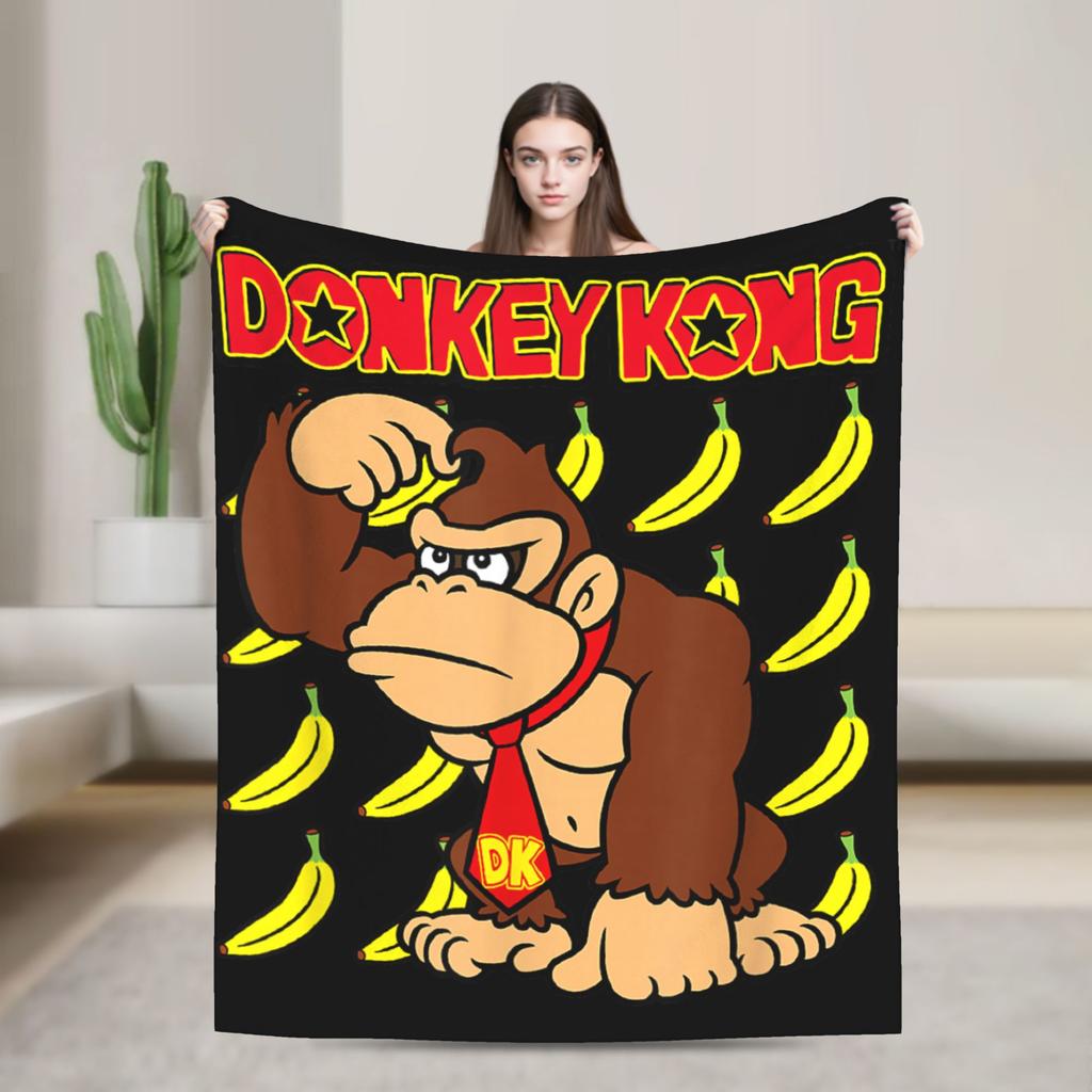 Donkey Kong Spiel Decken Flanell Super Warme Überwurfdecke für Bettdecke Sommer