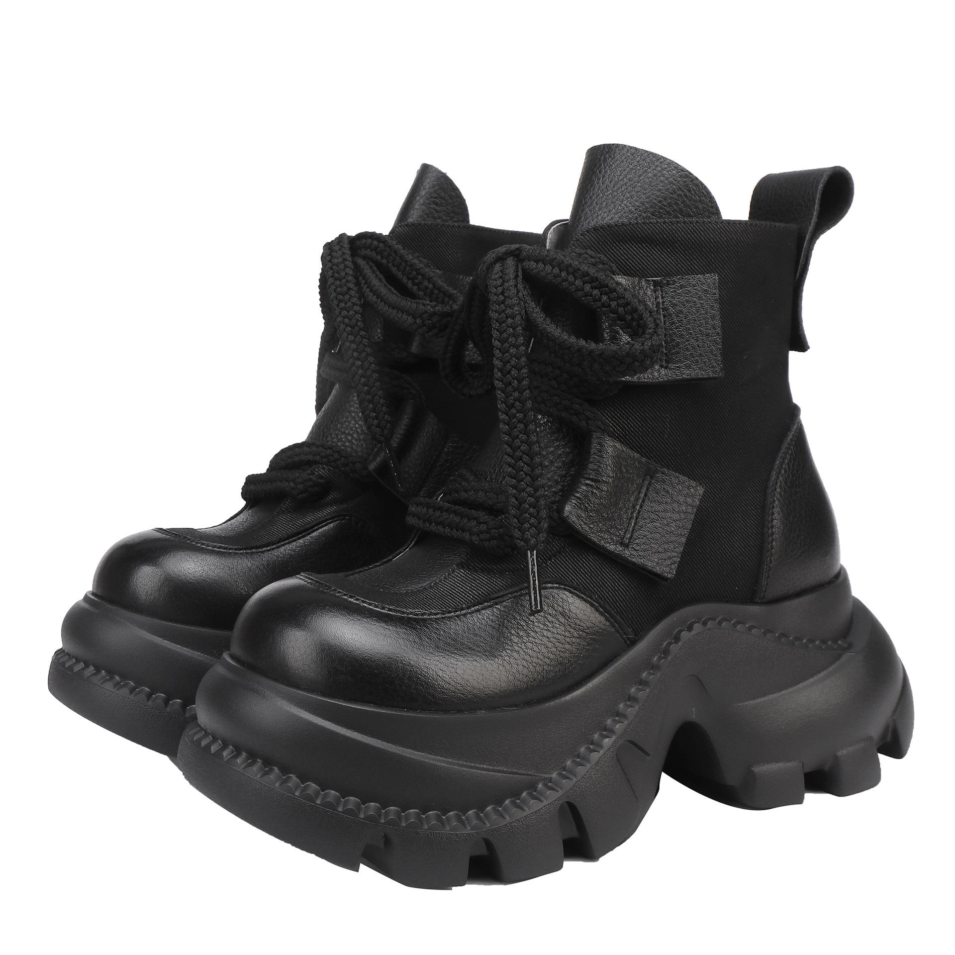 

Женские ботильоны Мартин из натуральной кожи на толстой и мягкой подошве, удобные, стильный дизайн из коровьей кожи, осень/зима 2025 37 чёрный