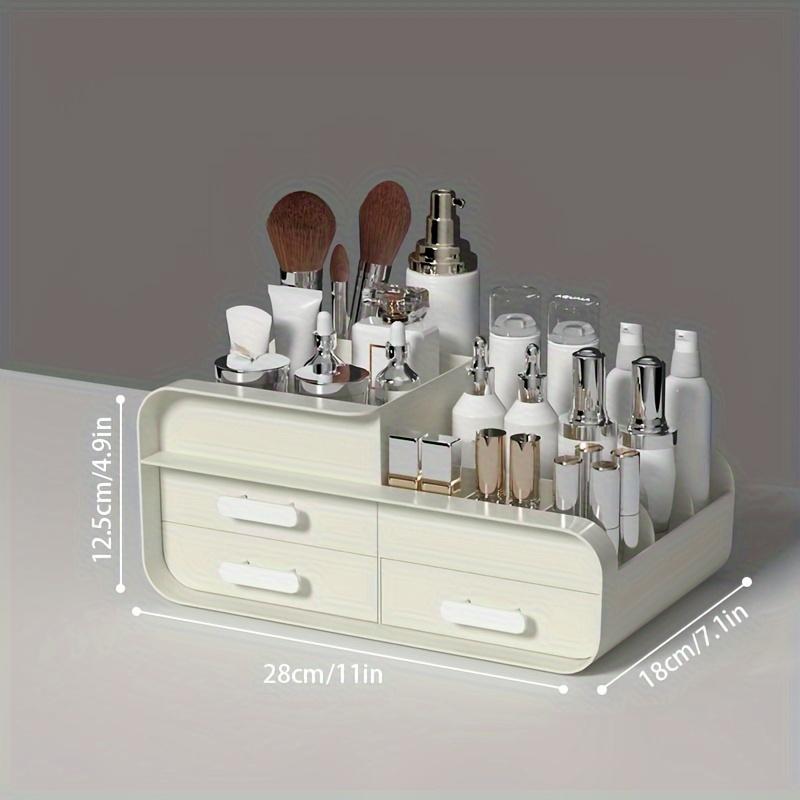 Makeup Storage Box Drawer Dormitory Finishing Plastic Shelf Large Makeup Capacity Cosmetics Skin Care Dressing Table Desktop