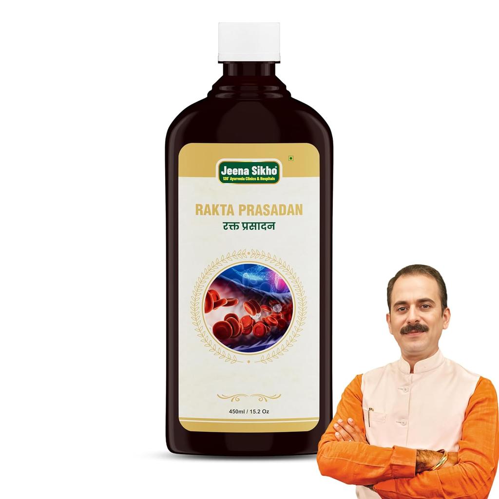 Jeena Sikho Rakta Prasadan Herbal Wellness Tonic For Skin Radiance Support Natural Sugar Free 450 Ml Ayurvedic Drink