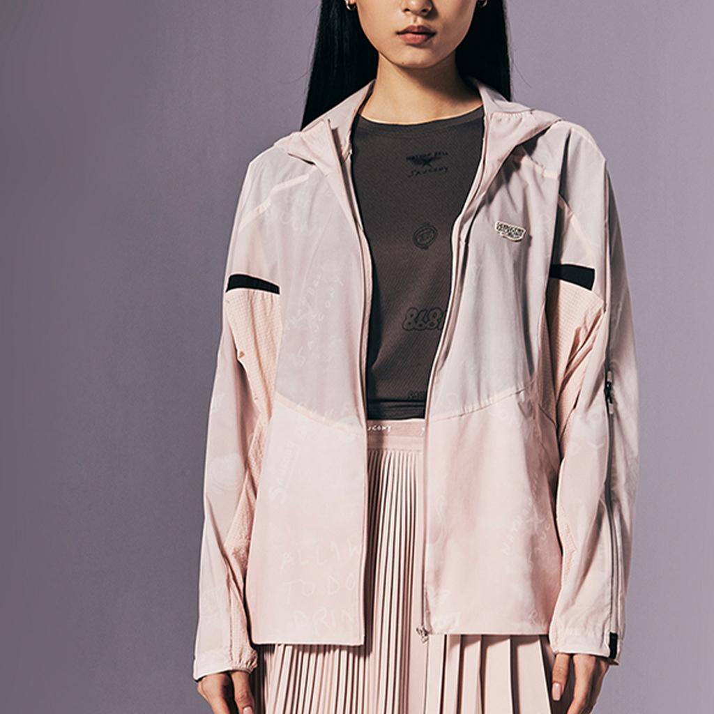 Saucony Nathan Bell Series Running Training Hooded Fashion Soft Versatile Long Sleeve Jacket Unisex jackets Sumei-Pink SA1259WJ41C-PK043