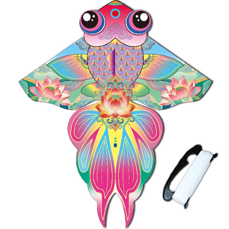 Koi Fish Windmill Kite With Mechanical Crafting For Travel And Festival Decorations 1.4m