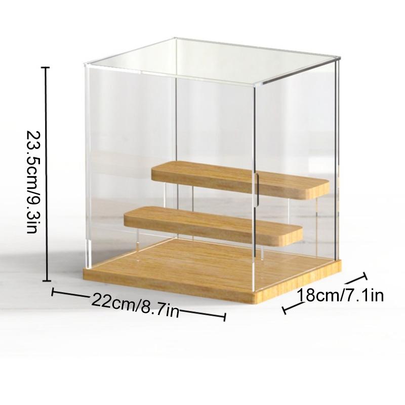 1Pc Storage Box Dust Cover Cabinet 2/3/4 Tier Display Rack Figurines Stand Holder Acrylic Model Blind Box Doll