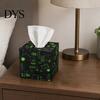 Square Paper Tissue Dispenser Sci-fi Theme Box, with Smooth Extraction, Large Capacity Cubic Design Easy Refill Box Organizer, Hard Shell Durable