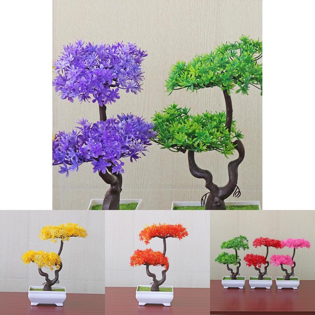 Indoor Decorative Plastic Bonsai Potted Plant For Home Decor