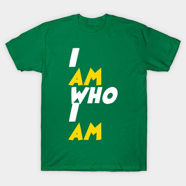 

New Fashion Men T Shirt I Am Who I Am Print Short Sleeve Tops Tees Casual