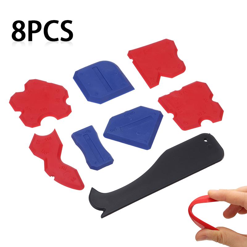 

8 шт./компл. набор инструментов для герметика, шпатель для швов, силиконовый скребок для удаления затирки