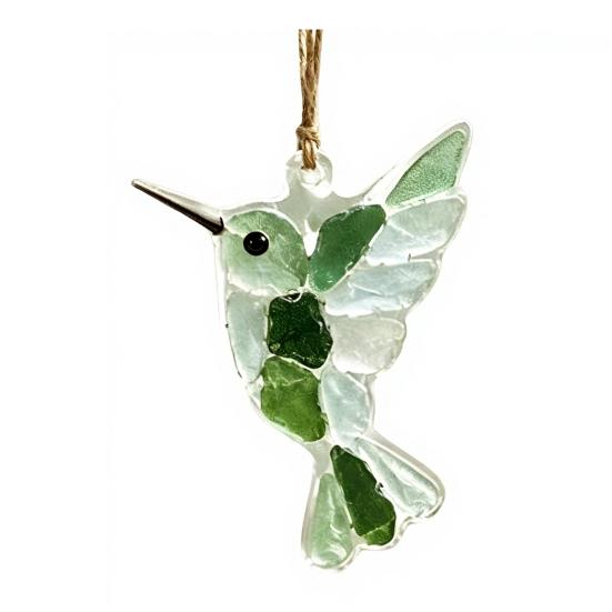 Sea Glass Suncatcher Ornament, Handmade Animal Ocean Sea Glass Acrylic Hanging Pendants, DIY Sea Glass Summer Hanging Ornament Decor, Valentine's Day