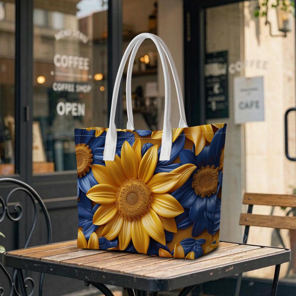 Sunflower Tote Bag Stylish Daily Use Shoulder Bag Fashion Casual Large Capacity Carry Bag for Women