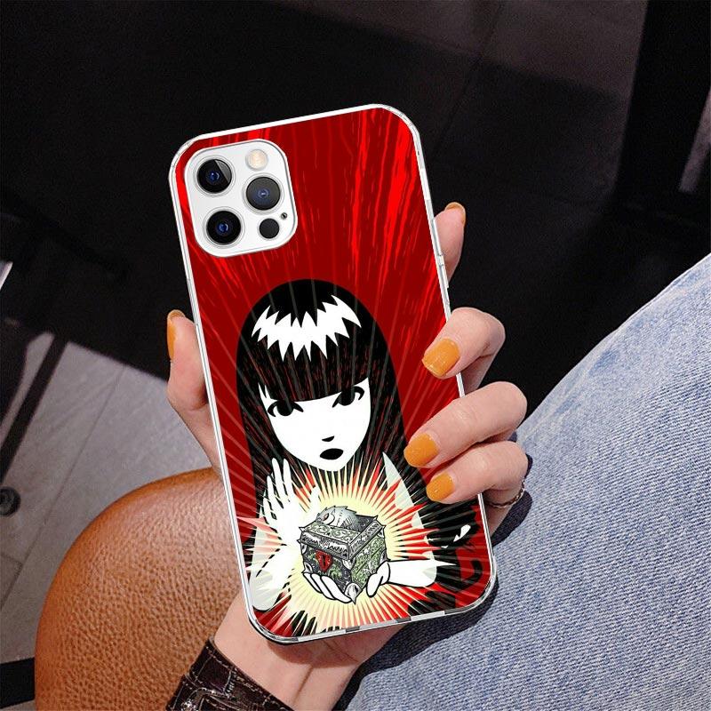 

Comics Emily The Strange Phone Case For iPhone 17 Air 16 Pro Max 16E 15 + 14 Plus 11 12 13 Mini 7 8 SE Gift Print Cover Fundas 1 iPhone 13 Mini
