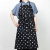 Marushin H-shaped Apron SO-SU-U, Wet Feather Color, Approx. 90cm H x 95cm W (excluding strings)