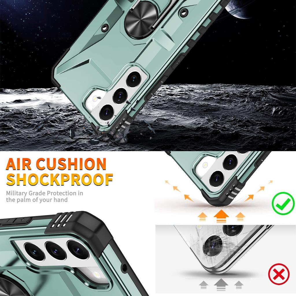 For Samsung S23 Ultra Anti -Scratch Metal Ring Holder Case For Samsung Galaxy S23 Ultra S22 Plus S21 Fe S 23 22 21 Coque