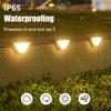 22/24LED Solar Stair Light, IP67 Waterproof Outdoor Step Light, Anti-theft Decorative Lamp for Garden Deck Front Porch Patio