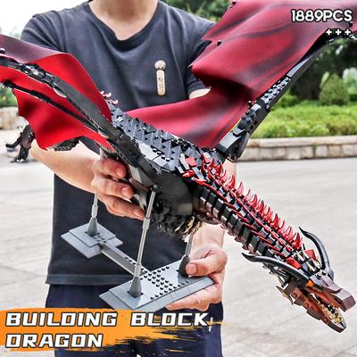Building Blocks Giant Dragon Model Movie Series Assembly Bricks Set Kids Educational Toys Gifts