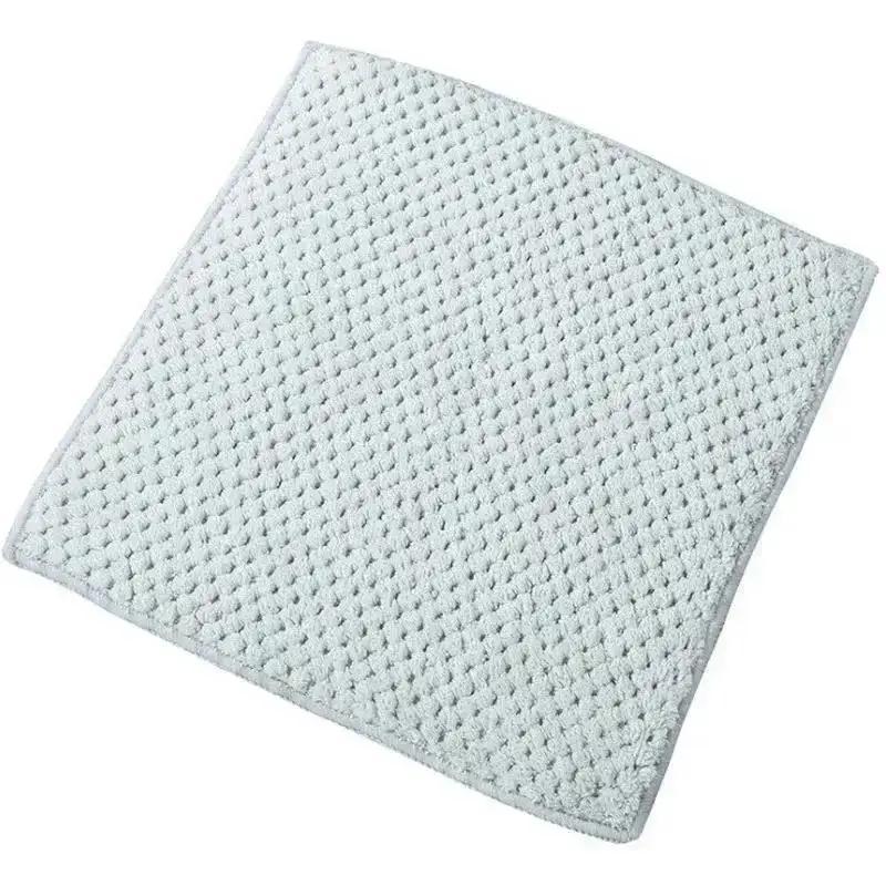 3/10Pcs Kitchen Cleaning Articles Dining Wash Towel Absorbent Square Microfiber Dishcloths Household Thickened Absorbent Cloth