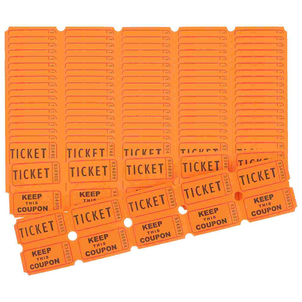 100Pcs Toy Lottery Tickets Raffle Travel Raffle Tickets Carnival Decorations Carnival Decor Circus Paper Tickets Tickets Labels