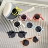 Foldable Design Children's Sunglasses Candy Colored Round Frame Sunglasses  For Boys