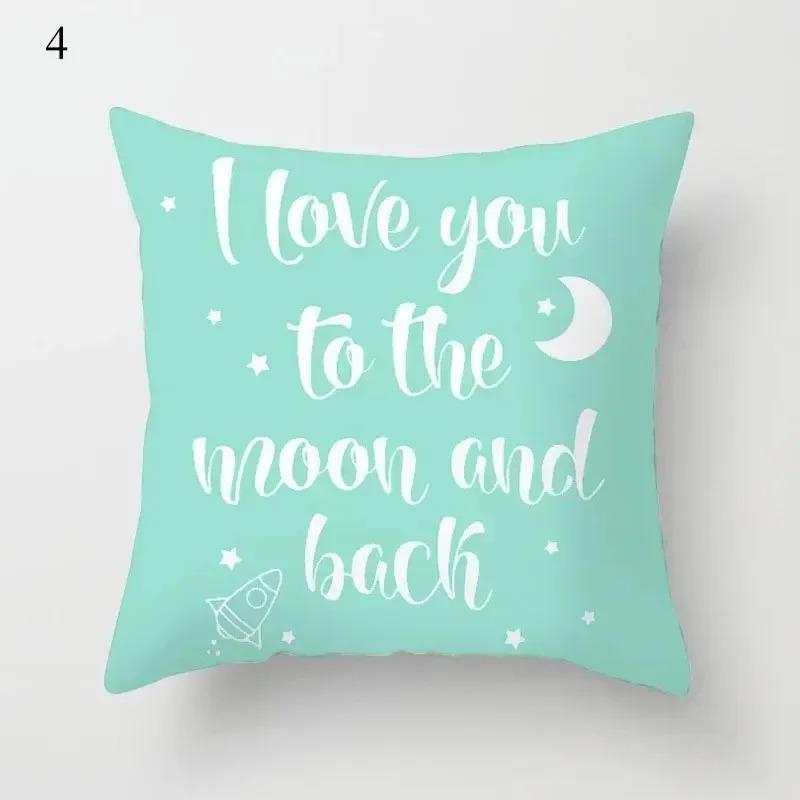 Simple Cartoon Cloud Moon Star Pattern Luxury Home Decorative Pillowcase Cushion Cover Living Room Sofa Cushion Cover
