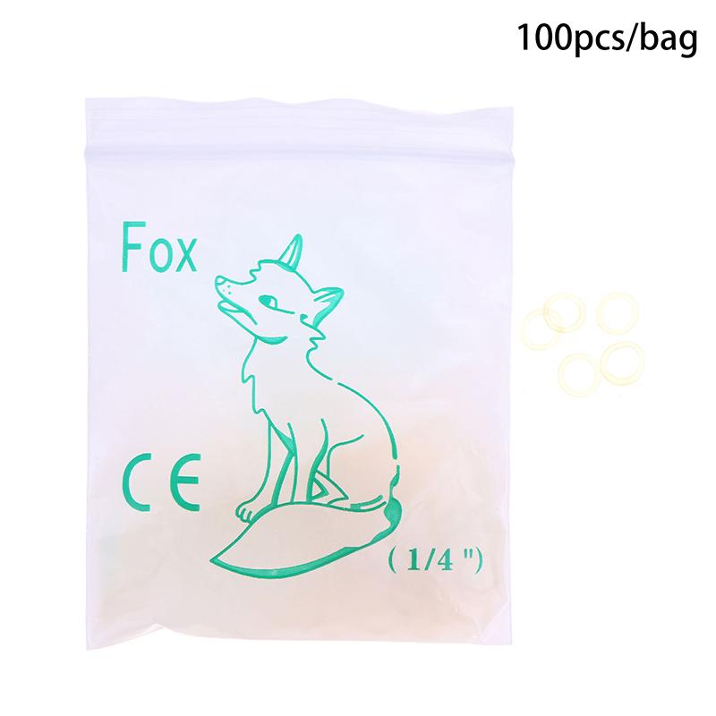 

100Pcs/Bags Dental Orthodontic Elastics Latex Rubber Bands Use For Brackets Braces 4.5Oz fox