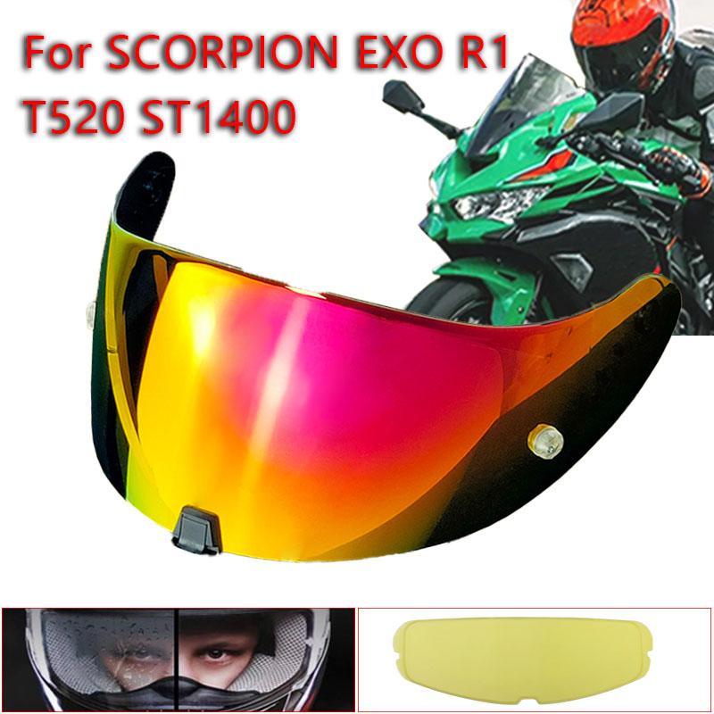 R1 Visors for Scorpion EXO-T520 ST1400 Protection Electroplated Dustproof visor Motorcycle helmet accessories