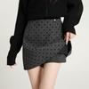 2026 Autumn/Winter Women's High-Waisted Retro Polka Dot Woolen Mini Skirt - Trendy & Slimming Design