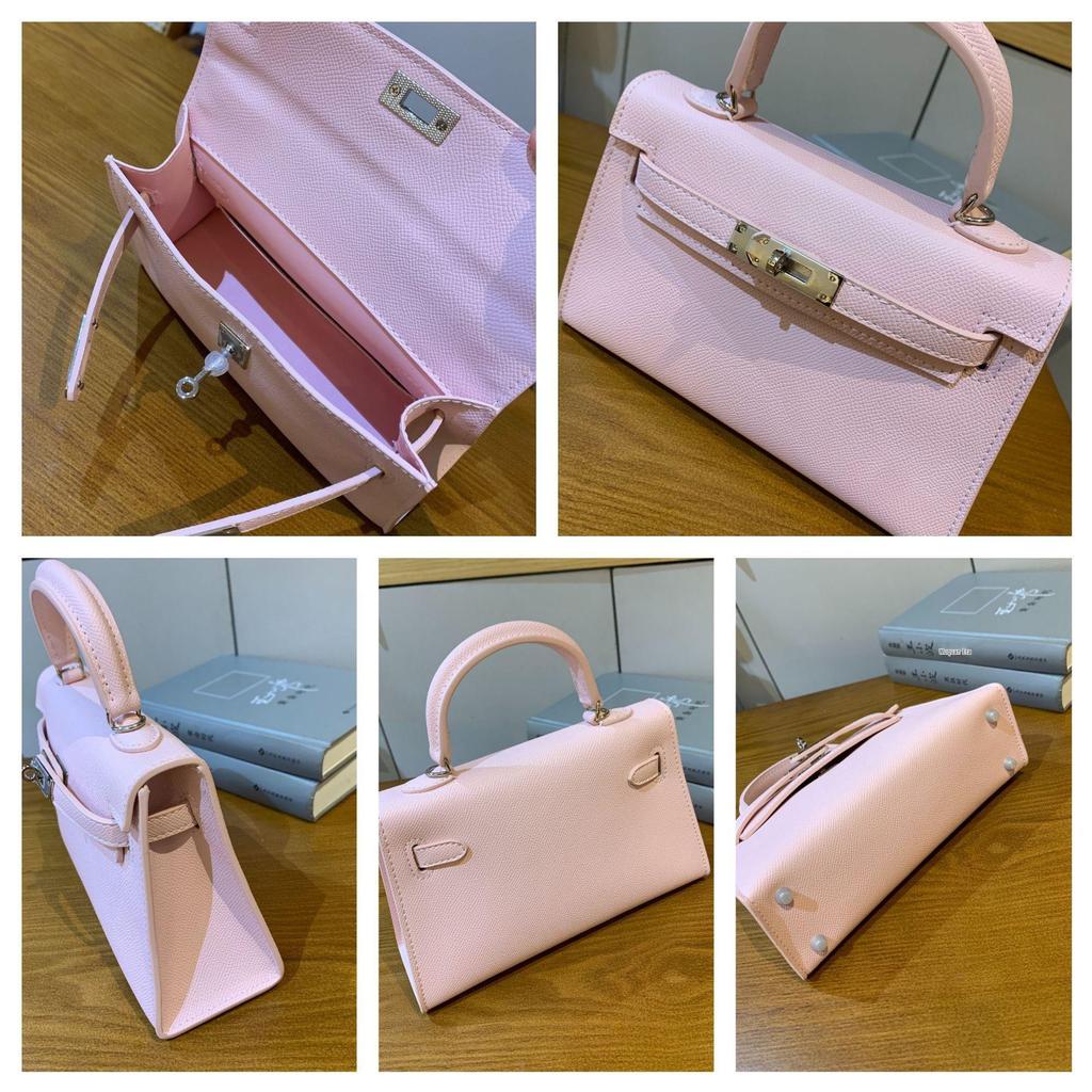 Elegant 2025 Summer Kelly-Style Mini Silver Buckle Handbag - Women's Shoulder & Crossbody Fashion Accessory