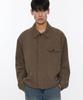 Piari Button Wool Touch Blouson (Khaki Brown)
