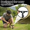 Kunststoff-Erdanker mit Bindeschlaufen – Einfache Einschraub-Zeltpflöcke für Outdoor-Camping, Picknick & Gartenanwendung