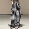 ZANZEA Women Casual Elastic Waist Loose Stripe Print Pants