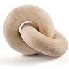 2-Ring Holzknospen-Dekoration - Kaffeetisch-Kettendekoration, Handgeschnitzt Böhmisch Ländlich Modern Retro Minimalistisch Stil