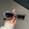 Luxury Diamond Bling Sunglasses Women For Men Vintage Brand Design Sun Glasses Big Frame Irregular Popular Crystal Punk Eyewear