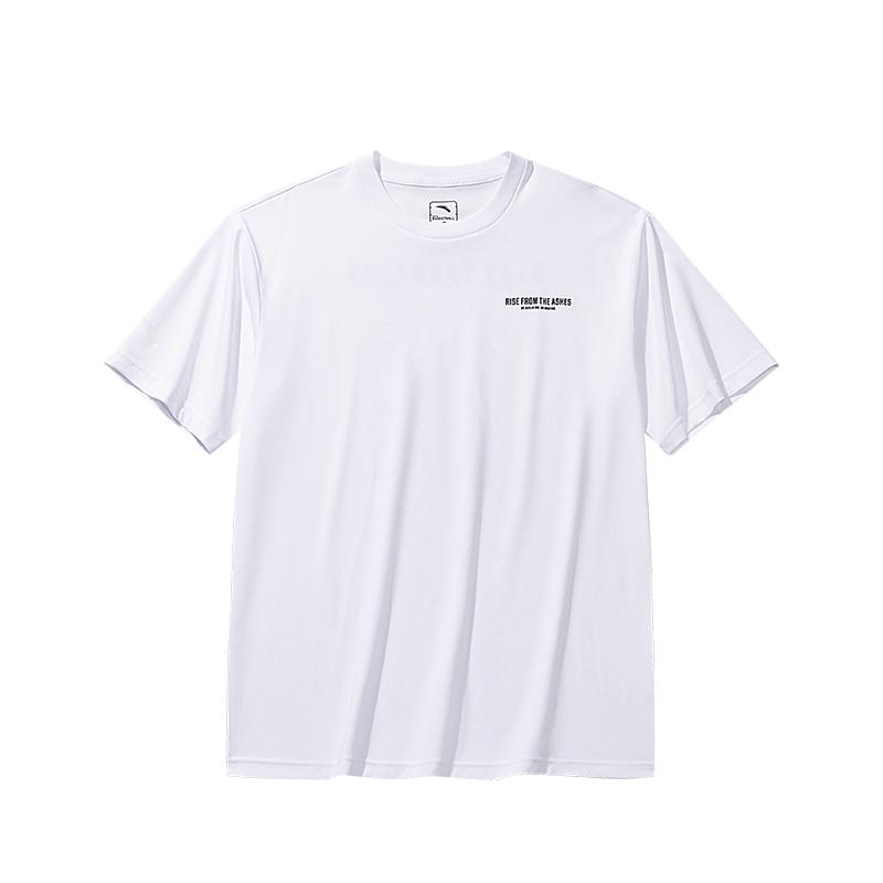 

Anta Soft Minimalist Versatile Short Sleeve Knit Top With Back Letters Men tops 152621140-1 S