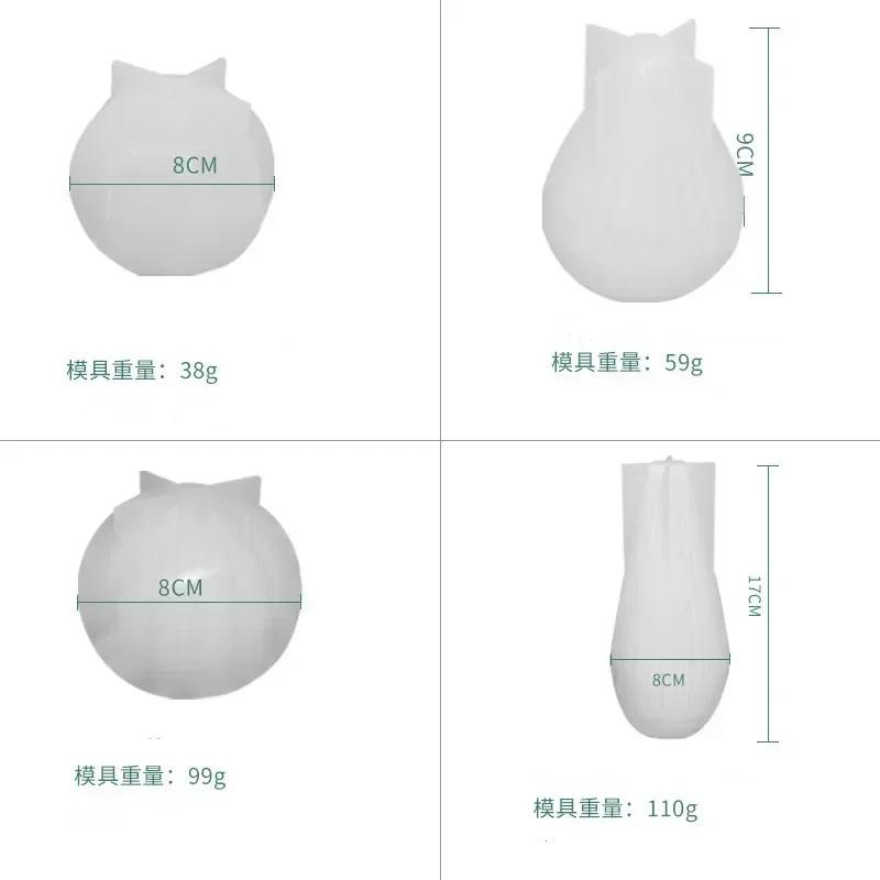 Creative Lantern Shape Candle Silicone Casting Mold Pear Soap Making Wax Moulds Home Decor Scented Candle Mold Accessories