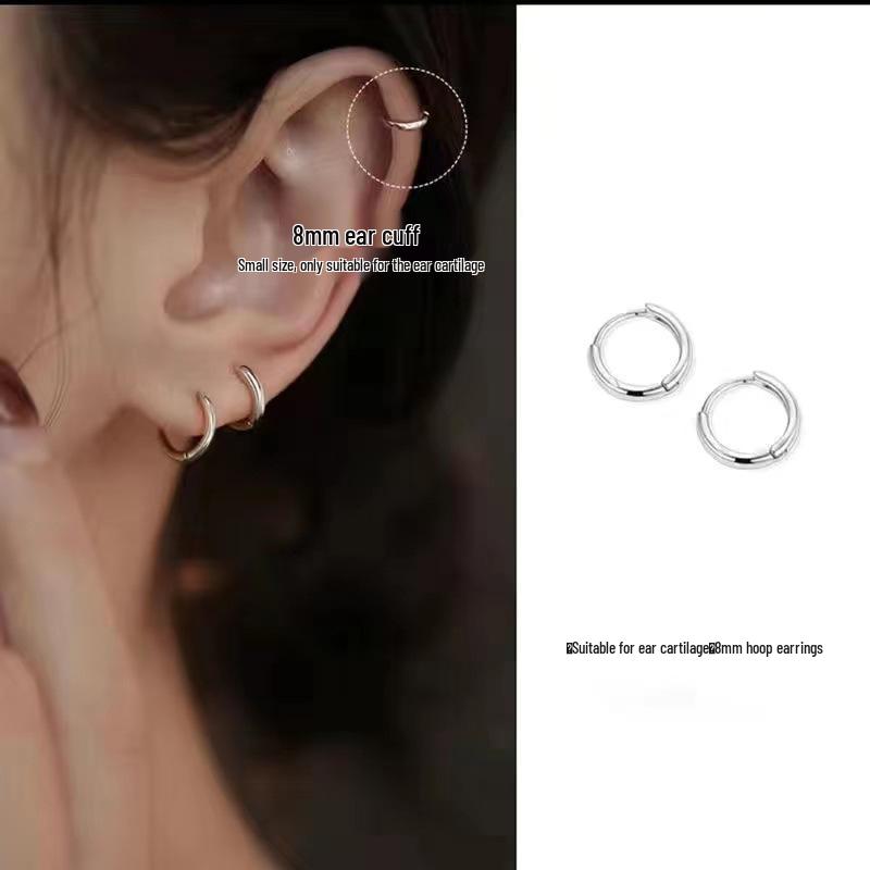 2023 Classic S925 Versatile Ear Cuffs & Cartilage Stud Earrings