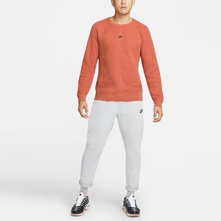 Herren Nike Rundhals Langarm Freizeit Sport Pullover Strickware Krappwurzel Braun DN3618-827