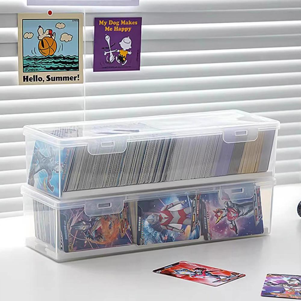 Card storage box with Division Boards, portable board game plastic box, organizing box, card box, card organizer