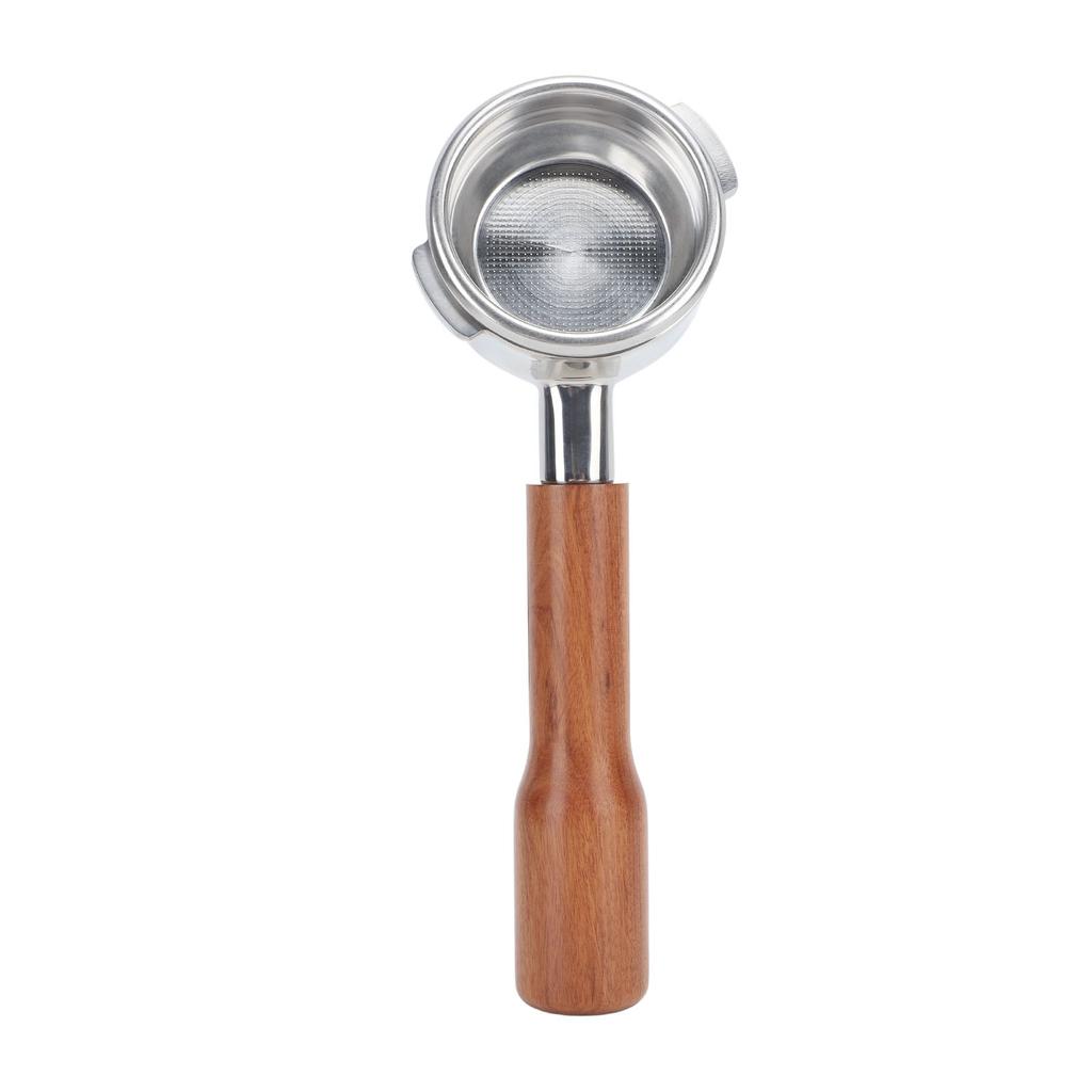 NOWWA Bottomless Espresso Coffee Portafilter 58mm Detachable Solid Wood And Stainless Steel 2 Ears for Coffee Machine