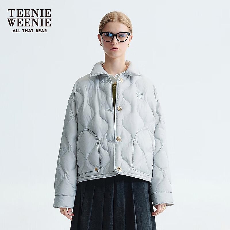 Teenie Weenie Women's 2025 Winter Loose Polo Collar Thin Down Jacket