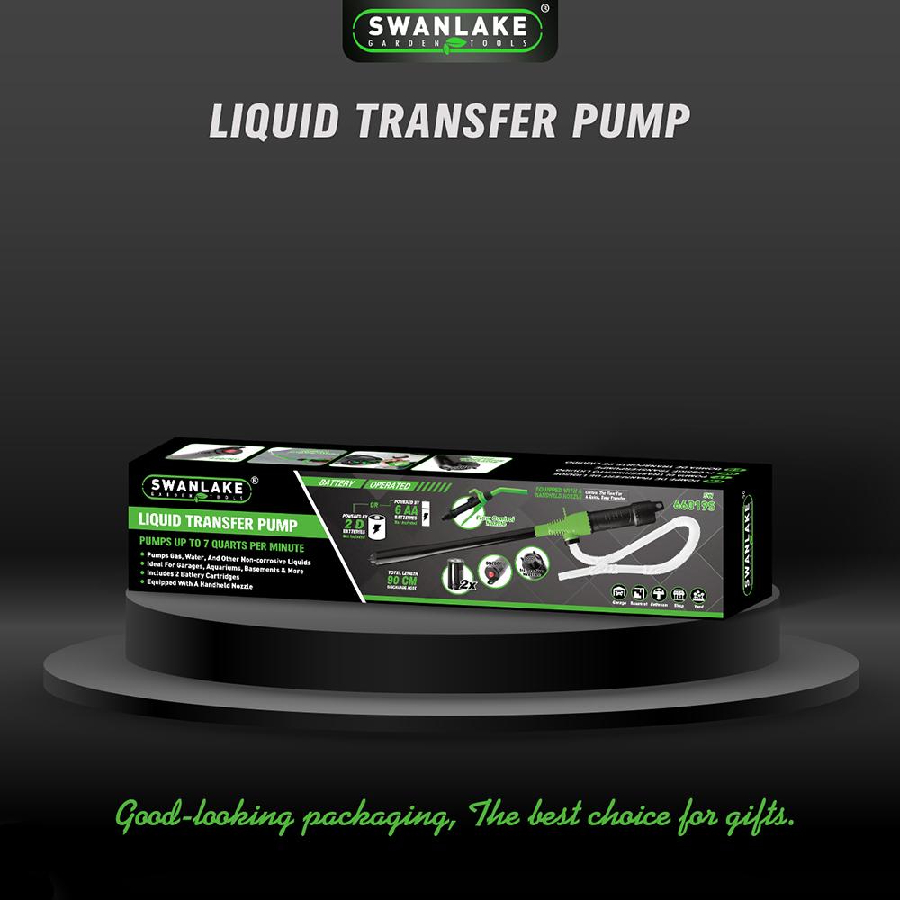 SWANLAKE GARDEN TOOLS Portable Power Battery Pump, Liquid Fuel/Water Transfer Pump,2.2 Gallons per Min