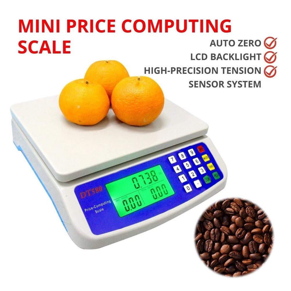 30kg/1g Large Digital Kitchen Scale with Tare Function Commercial Food Scale Price Computing Scale for Meat Vegetables