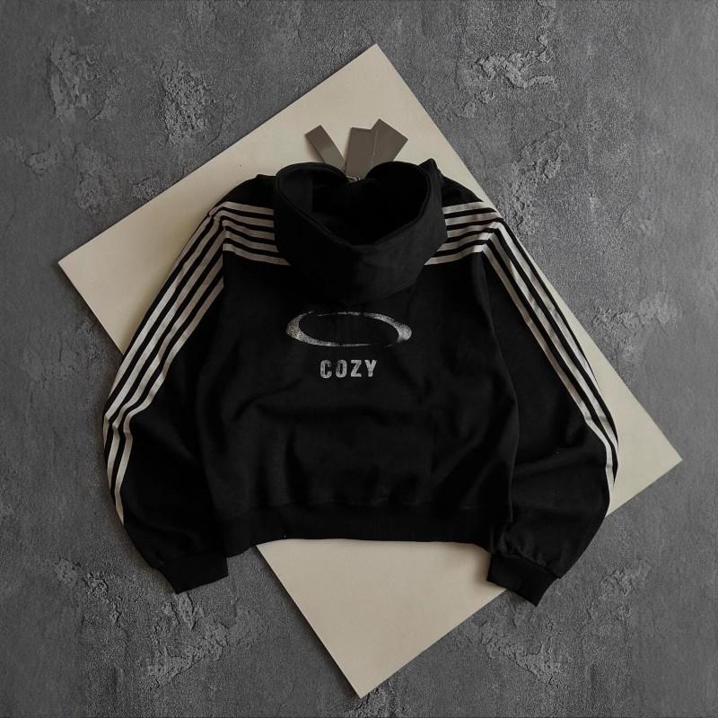 Unisex Streetwear Hooded Zip-Up Sweatshirt 2026 Casual Sportswear With Letter Print