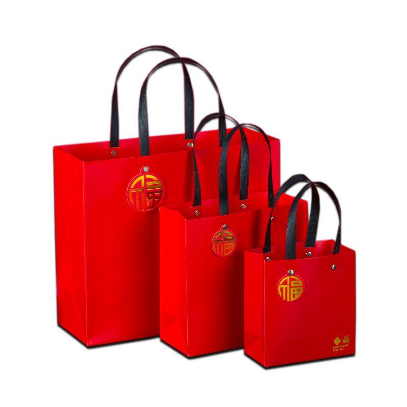 Tiger 2022 Year Zodiac Chinese New Year Gift Bag Paper Bag Packaging Bag Eco