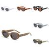 Fashionable Classy And Oval Frame Sunglasses Men Women Retro Chic Uv Protection