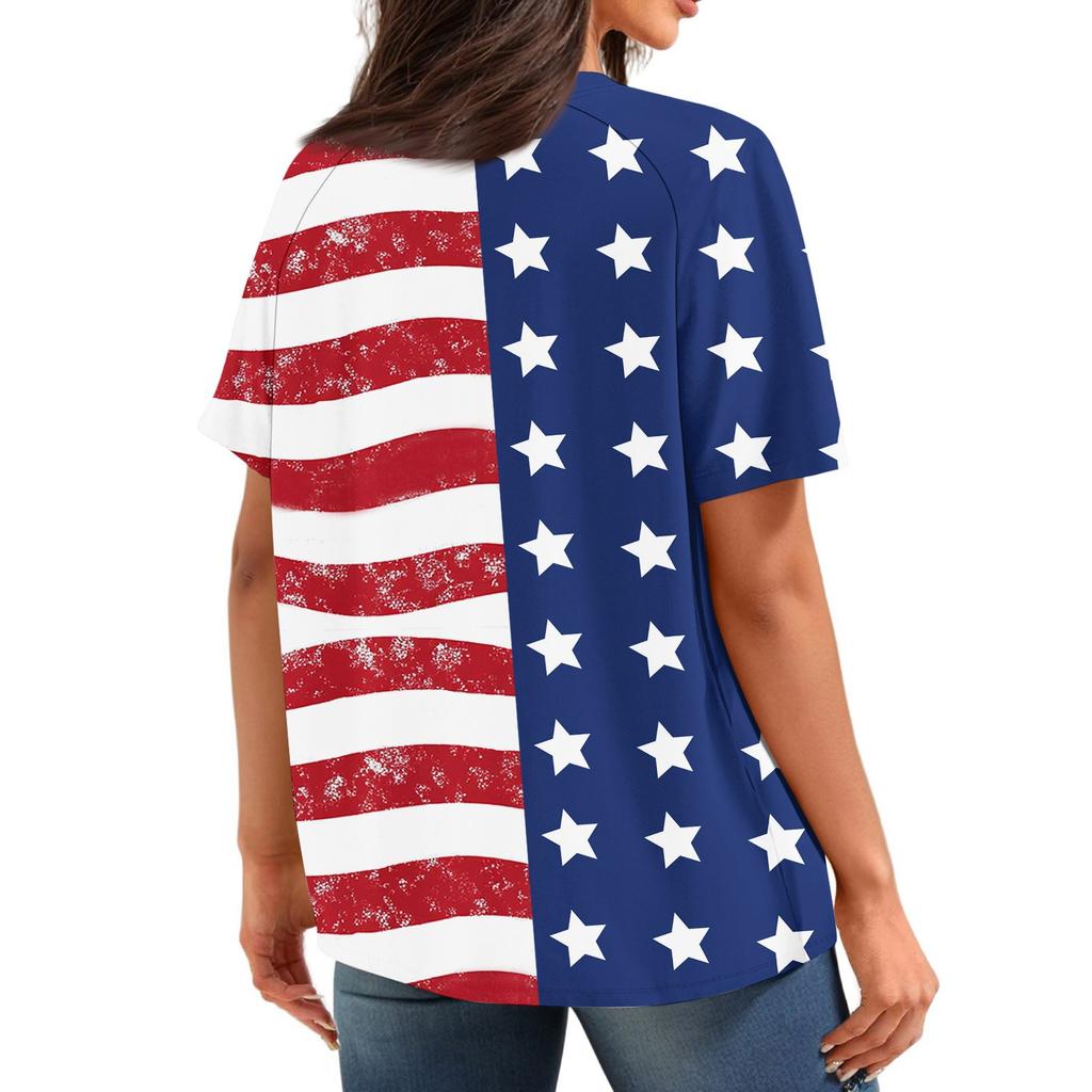 Women's Fashion Casual Printed Round Neck Raglan Sleeve T-Shirt Top T-Shirt Top Top