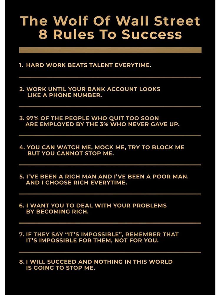 

Мотивационная цитата «Заметки об успехе», 7 правил жизни, картина на холсте, скандинавские принты, настенные художественные фотографии, офисное украшение для дома, фреска 21x30cm No Frame