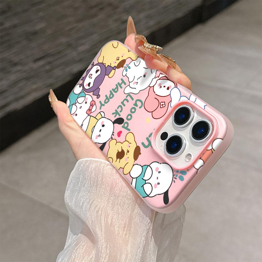 Sanrio Family Hello Kitty Kuromi Case For Xiaomi Redmi Note 15 Pro 5G 15 15C Note 14 13 12 11 10 Pro Plus 13C 5G 2 IN 1 Cover