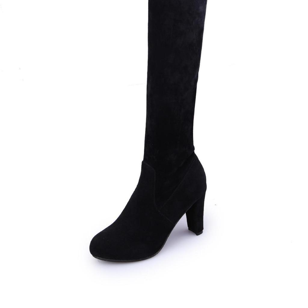European and American Over-the-Knee High-Heeled Women's Boots, Large Size, Available In Sizes 42-43.