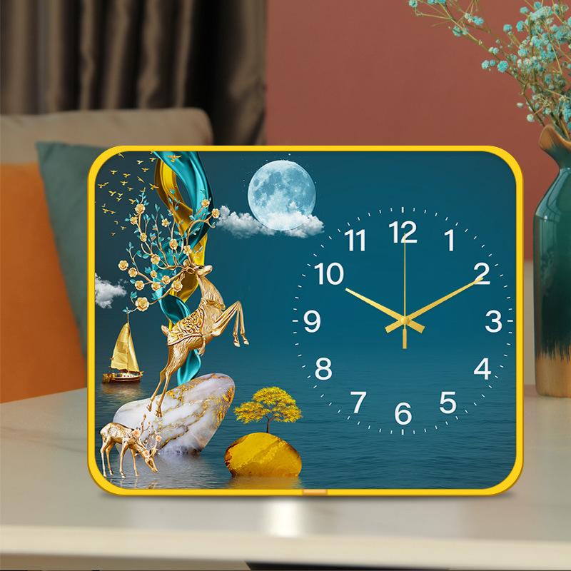 Desktop Silent Clock Clock Desktop Bedroom Modern Minimalist Creative Stylish Silent Living Room Decorative Clock Watch