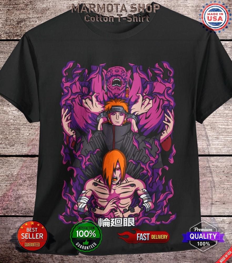 

Pain Shirt Naruto Shippuden Akatsuki Nagato Anime Unisex Tee T-Shirt All Size 2XL