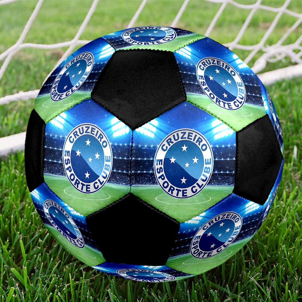 Cruzeiro Esporte Clube Soccer Ball Size 5 Colorful Machine Stitched PVC Competition Ready Durable High-Bounce